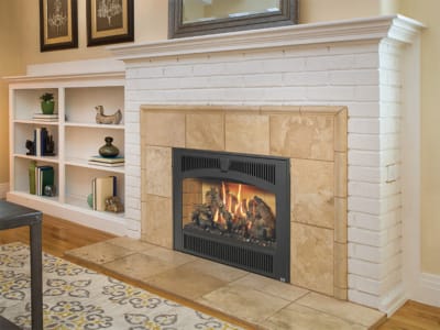 Gas fireplace from the range at Green Heat