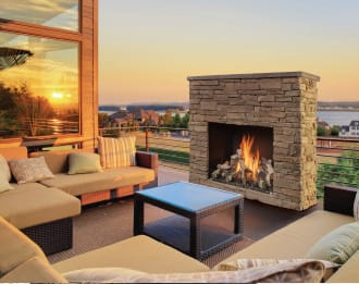 Outdoor fireplace