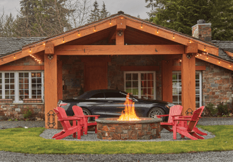Fire pit from the range at Green Heat