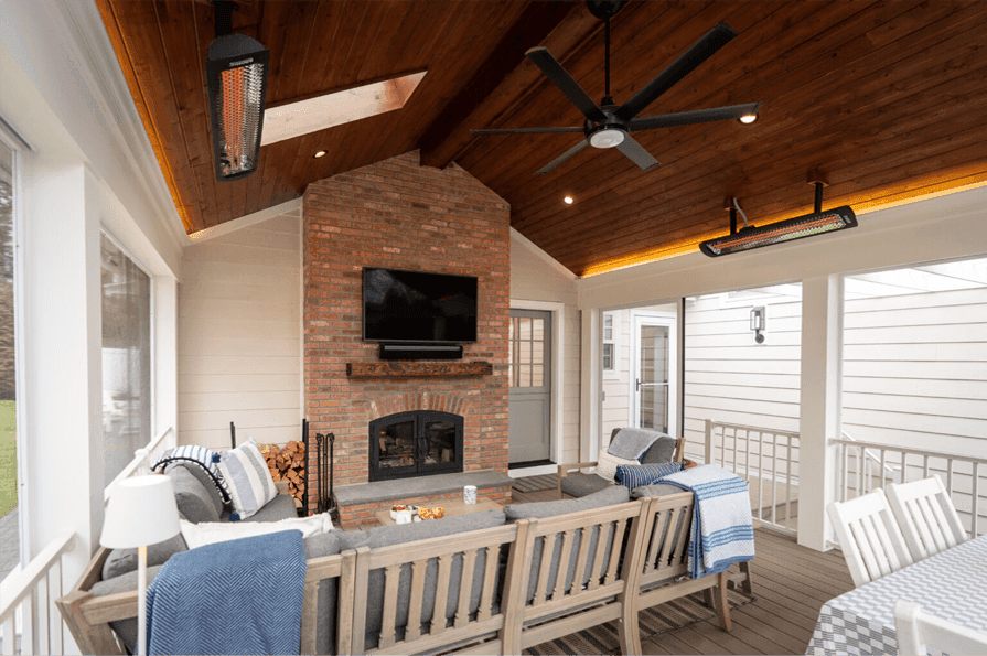 Outdoor heater from the range at Green Heat