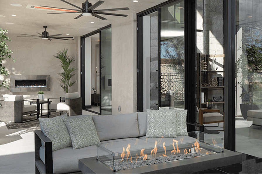 Outdoor heater from the range at Green Heat